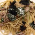 tmkkt's cooksnap of when they made 水菜と豚肉の和風パスタ.