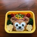 mkrinxx's cooksnap of when they made キャラ弁☆ふわっふわダッフィーおにぎり.