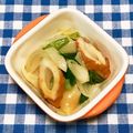 にきけん's cooksnap of when they made 葉玉ねぎと竹輪の辛子酢味噌和え.