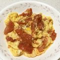 yuli1223's cooksnap of when they made 塩漬けトマトと卵の簡単炒め.