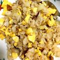 料理練習中の中学男子's cooksnap of when they made 白だしで簡単！ふわふわ卵チャーハン.