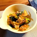 クック99FWM7☆'s cooksnap of when they made 小松菜と豚肉きのこのピリ辛炒め.