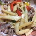 みのくろ's cooksnap of when they made レンジで簡単♪青椒肉絲♪.