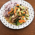 きっちゃん☆410's cooksnap of when they made ＊豚こまと小松菜のアジアン炒めごはん＊.