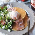 emyo's cooksnap of when they made 新じゃがの皮ごとパンケーキオレンジソース.