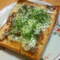 町田おごじょ's cooksnap of when they made 黒豚みそチーズトースト（青のり仕立て☆）.