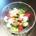 ゴロみかん's cooksnap of when they made アボカドとたこのわさび醤油和え.