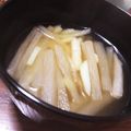 きなこぉっ！！！'s cooksnap of when they made 生姜入り。千切り大根じゃが芋スープ.