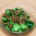 料理好き独身男子's cooksnap of when they made なめたけきゅうり納豆♪.