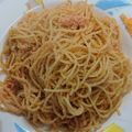 自分キッチン's cooksnap of when they made うまっ！とても簡単♪たらこスパゲッティ.