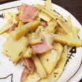 卵せんべい's cooksnap of when they made 粉チーズ香る♪筍とベーコンのにんにく炒め.