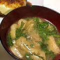 あいまるち's cooksnap of when they made 春菊と油揚げの胡麻味噌汁.