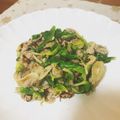 クックOBN7GR☆'s cooksnap of when they made セロリの葉っぱのガーリック炒め.