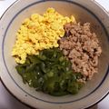 クックGLKHG8☆'s cooksnap of when they made 三色丼！そぼろ丼！ピリ辛味噌そぼろ.