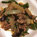 kaoorii's cooksnap of when they made なすピー挽肉の味噌炒め.