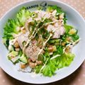 パンダネコパン's cooksnap of when they made サラダチキンと納豆のヘルシー丼.