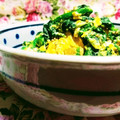 yangpa's cooksnap of when they made 菜の花と稲荷あげの卵炒め.
