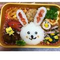 おぽチャン's cooksnap of when they made 簡単☆うさぎさんのおにぎり弁当☆.