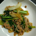 M130018's cooksnap of when they made 鶏挽肉と小松菜のエスニック炒め.