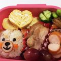 ユリ根ん's cooksnap of when they made ウインナー１本♪くまとお花の簡単キャラ弁.