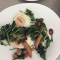 クックXFX63H☆'s cooksnap of when they made ファミレス風ほうれん草の目玉焼きソテー.