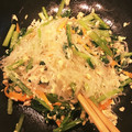 13k's cooksnap of when they made 小松菜と春雨の炒めもの.