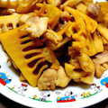 Mapi⁂'s cooksnap of when they made タケノコととりもも肉の甘辛煮.