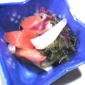 kbitch's cooksnap of when they made お刺身ワカメ＆らっきょう＆トマトのサラダ.
