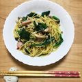 TAP39SAKAI's cooksnap of when they made 旬な野菜で❤ほうれん草とベーコンのパスタ.