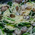 ナーちゃん's cooksnap of when they made ほうれん草とあさりのクリームパスタ.