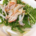 卵せんべい's cooksnap of when they made 水菜ともやし、かにかまのスゴだれサラダ.