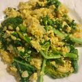 料理インコ's cooksnap of when they made ケールと卵の炒めもの.