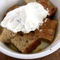 satolusan's cooksnap of when they made ヘルシー！バニラアイスでフレンチトースト.