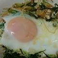miyarobo's cooksnap of when they made シャキシャキ水菜の巣ごもり卵.