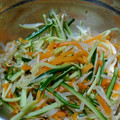 ナーちゃん's cooksnap of when they made もやしときゅうりとにんじんの甘酢和え.