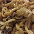 kitchenさち's cooksnap of when they made なすマヨカレーの焼きうどん.