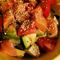 あゆ1234's cooksnap of when they made 簡単 サーモンとアボカドのサッパリ丼.