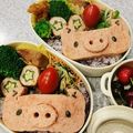 totomama♥♥'s cooksnap of when they made 【キャラ弁】スパムdeぶたさん.