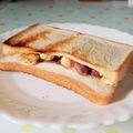おけ～はん's cooksnap of when they made チョコナッツとマシュマロホットサンド＊＊.