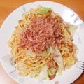 クックIQ41S6☆'s cooksnap of when they made 簡単！春キャベツとなめ茸の和風パスタ♡.