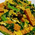 クック64OY6U☆'s cooksnap of when they made スパム小松菜卵の炒め物【マヨカレー味】.