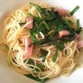 かみがきしげみ's cooksnap of when they made ベーコンとニラのパスタ.
