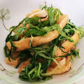 呑んべぇは友達's cooksnap of when they made さっぱりｼｬｷｯ☆水菜とあげのからしあえ.