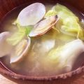 ねこねこさーん's cooksnap of when they made 春キャベツと浅利のお味噌汁.