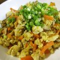 低カロ探検隊's cooksnap of when they made 我が家の☆豚肉入り炒り豆腐☆.