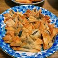 もぁ✿'s cooksnap of when they made こどもの日♪春巻きの皮で兜スイーツ.