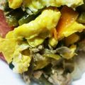 山羊ご飯's cooksnap of when they made 高菜漬けと卵とトマトの炒めもの.