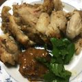 yychiro's cooksnap of when they made グリルで鶏もも肉の塩焼き。辛味噌添え！.