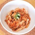 ﾄﾝｸﾞ's cooksnap of when they made ダイエットにも♪ササミと納豆のキムチ和え.