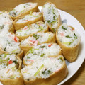 chou*'s cooksnap of when they made かにかまと三つ葉の刻みわさびいなり寿司.